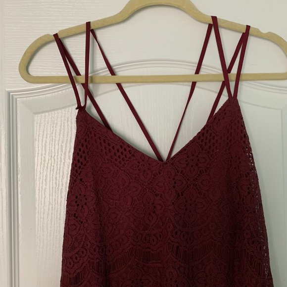 Lace, Multi-Strap Mini Dress - Picture 2 of 4